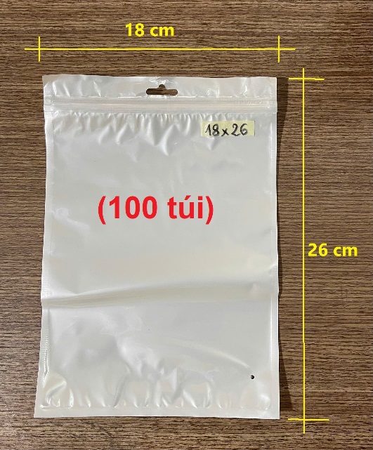 Set 100 túi Zip 18x26cm